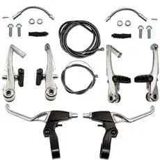 Jogo De Freio Bicicleta V-break Nylon C/ Manete + Cabos Kit Completo