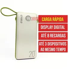 Carregador portatil turbo Power Bank 20.000 mAh original
