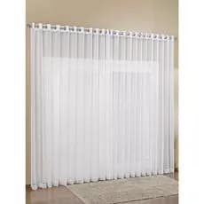 Cortina Voil 3x2,80 Palha Para Sala Quarto Decoração Moderna Tecido Leve