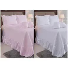 KIT Cobre Leito Colcha Athena Queen Luxo Premium Matelado Ultrassônico - 05 Peças ~