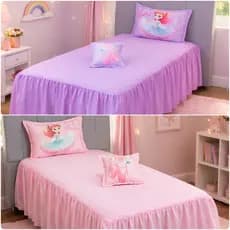 SOLTEIRO Cobre Leito Infantil DIVINA BAILARINA 03 Peças - Colcha com Babado Exclusiva Toque Mácio