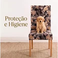 KIT 4 ou 6 Lugares Capa de Cadeira de Jantar Floral em Malha Gel Premium - Estampada ou Lisa ~