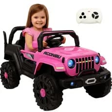 Carro Eletrico Zippy Toys Jeep Wrangler Rubicon 12V CR Rosa