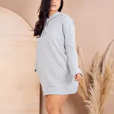 Vestido De Frio Feminino Blusão Vestido Vestidos Moletom
