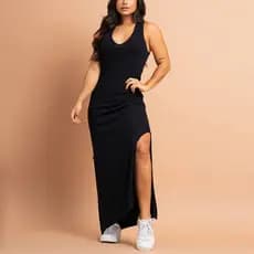 Vivah Vestido Longo Regata Com Fenda Viscolycra Regatão Feminino