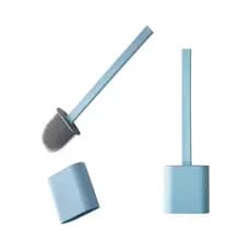 Escova Sanitária banheiro de silicone retangular azul