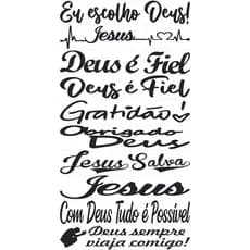 Kit com 10 adesivos Evangelico Gospel 24x4cm cada moto carro