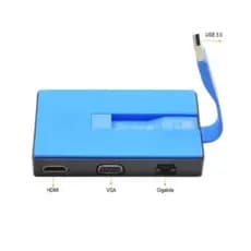 Displaylink-chip USB 3.0 Adaptador de vídeo USB 3.0 para HDMI ou VGA Gigabite USB 5 HDMI Dock Hub Windows Macs