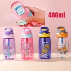 Garrafa Squeeze Infantil Com Canudo Flip