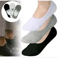 Meia invisível kit 3 unissex Kit com 3 meias invisível moda meia dia a dia