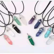 Kit 3 Colares pedra dos sonhos místicas artesanais ajustavel hipie