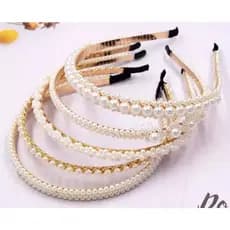 Kit 3 Tiaras cabelo com cores e trabalhos mistos pedras miçangas perolas