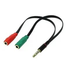cabo adaptador p2 femea liga fone pc para liga p2 entrada auxiliar Headset