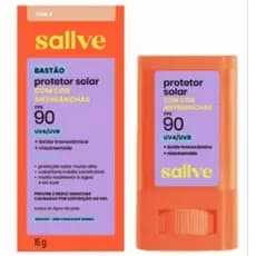 Protetor Solar Sallve Bastão com Cor Antimanchas FPS 90 COR 2,15g COR 1 15G