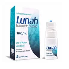Colírio Oftalmico Lunah 1mg 10ml hialuronato de sódio
