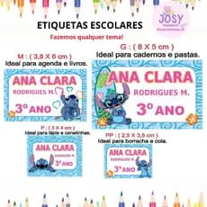 ETIQUETAS ESCOLARES PERSONALIZADAS /TODOS OS TEMAS !