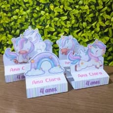 Porta Bis Duplo Unicórnio - ( Montado) Lembrancinha de festa Unicórnio