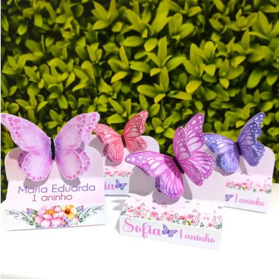 Porta Bis Borboletas/ Jardim Encantado das Borboletas / Lembrancinha de festa