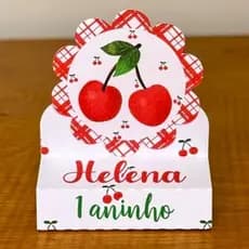 Porta Bis Duplo Cereja Personalizados /Lembrancinha de Festa /Aniversário Cerejinha