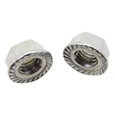 Porca M8 Flangeada C/ Serrilha Inox 304 - 10 Unidades
