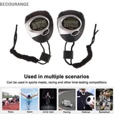 BEC Handheld Esporte Cronômetro Contador À Prova Dwaterproof Água Display Digital LCD De Fitness Para Natação Correndo T