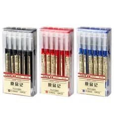 12 Peças / Conjunto Caneta De Tinta Gel 0.35mm Preta / Azul / Vermelho / Caneta De Tinta Gel