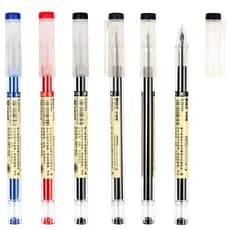 Conjunto De Canetas Gel 0.35mm Preto/Azul/Vermelho Com Tinta/Desenho/Escolar/Papelaria 1pçs