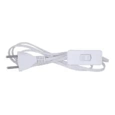 Kit 5 Cordões de Abajur Cabo Rabicho Com Interruptor Gangora Liga e Desliga Meio de Fio 2 Metros Bivolt