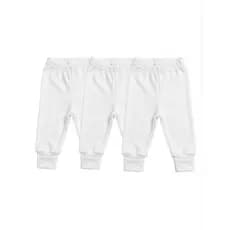 Mijão culote vira pé branco - kit 3/kit 5/ kit 10 suedine 100% algodão PP ao GG