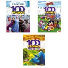 Livro de Colorir 100 páginas Mickey Frozen Dinossauros