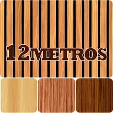 Papel De Parede Estilo Painel Ripado Madeira Fácil Aplicação 12 Metros PVC Vinílico Lavável Resiste.