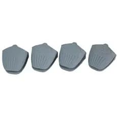 Kit 4 Luvas Térmicas Pegador Em Silicone Cinza