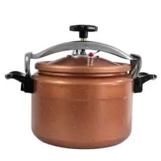 Panela Alta Pressão Indução Antiaderente Revestimento Mármore Cerâmico 6 Litros Bronze