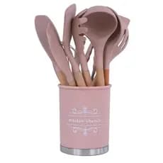 Conjunto Utensílios Silicone 12 peças Rose