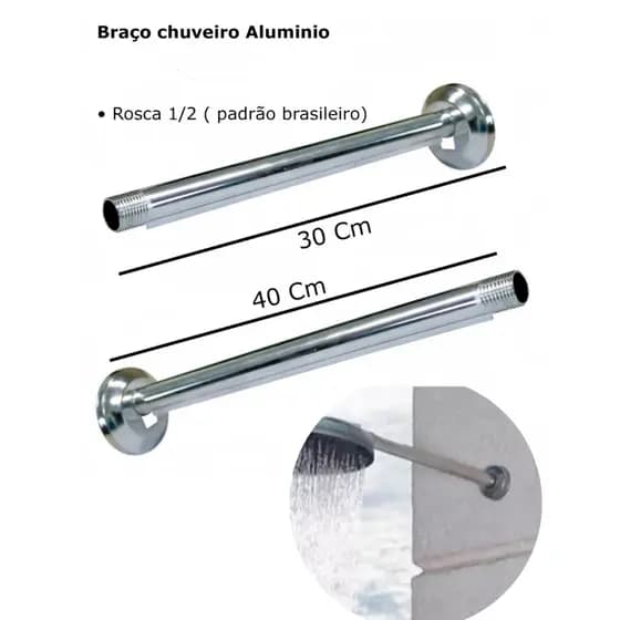 Braço/ Tubo para Chuveiro e Ducha Cano de Sustentação Chuveiro