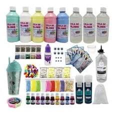Kit Faça Seu Slime Completo Grande Com Neve Instantânea e Copo Cachorrinho