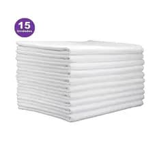 Pano De Prato Branco Bainha O Legítimo Kit Com 15 Peças