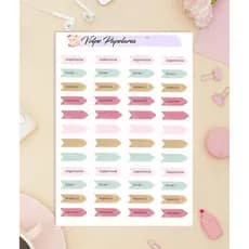 Cartela de adesivos setas/ decoração de planner - agenda