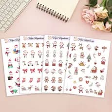 Cartelas adesivas Natal / varias opções para escolher - Kawaii -Decoração de planner