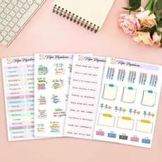 Cartelas adesivas( 50 opções ) para escolher - decoração de planner - agenda -  bujo - adesivo - kawaii