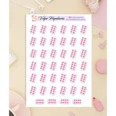 Cartela adesiva remédios -  decoração de planner, agenda, bujo, bullet journal - volpe papelaria