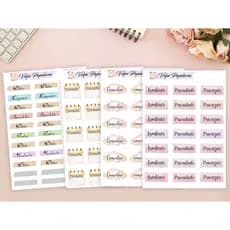Cartelas de adesivos -  organizando sua rotina /Decoração de planner/