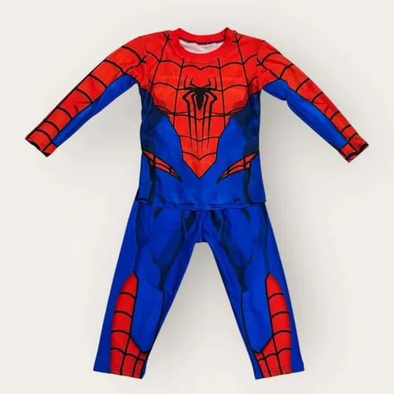 Pijama Infantil Fantasia Temática Conjunto Camiseta Calça Infantil Masculina Heróis