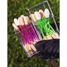 kit Pinceis aplicador de sombra esponja dupla face - make maquiagem base po compacto artesanato unhas nail acessório