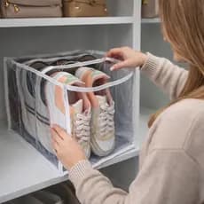 1 Sapateira/organizador colmeia de sapatos transparente com 5 nichos - ORGANIZALUX