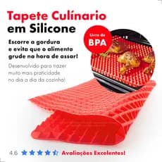 Tapete Culinário De Silicone Antiaderente para Assar Grelhar Cozinha