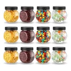 12 Pote Porta Mantimento De Vidro Promoção 180ml