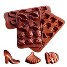 Forma Molde De Chocolate Bombom Silicone Colher, Coração, Concha, Sapato P/ Chá de Bebê, Decoração, Festa Clink Oferta