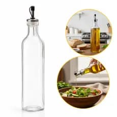Galheteiro Garrafa De Vidro Com Dispensador De Molho De Óleo 250ml