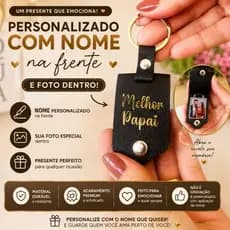 Chaveiro personalizado com foto e nome